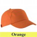 KP013 BAHIA - 7 panels cap, tépőzáras baseball sapka orange